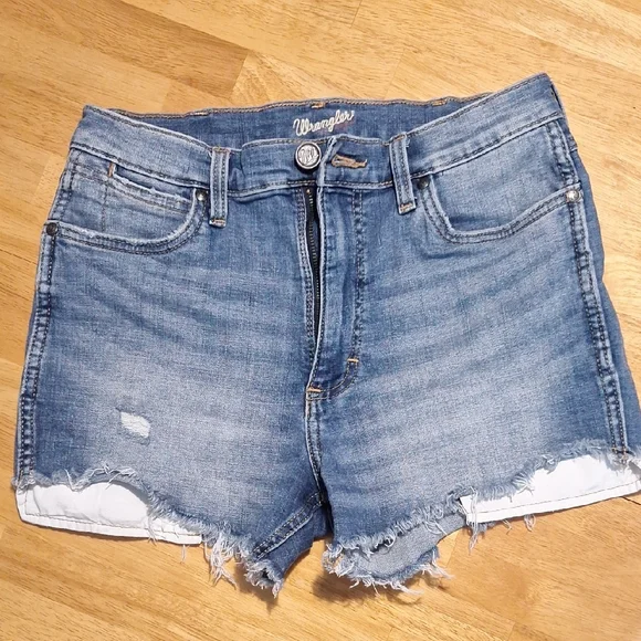2 Pairs Of Wrangler Light Blue Denim Shorts - Picture 2 of 7